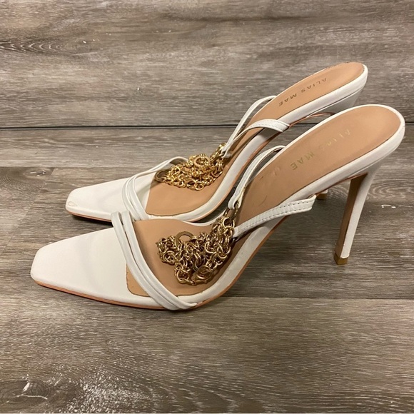 Alias Mae | Ankle Strap Heel in Ivory Size 39 NEW - Picture 5 of 11